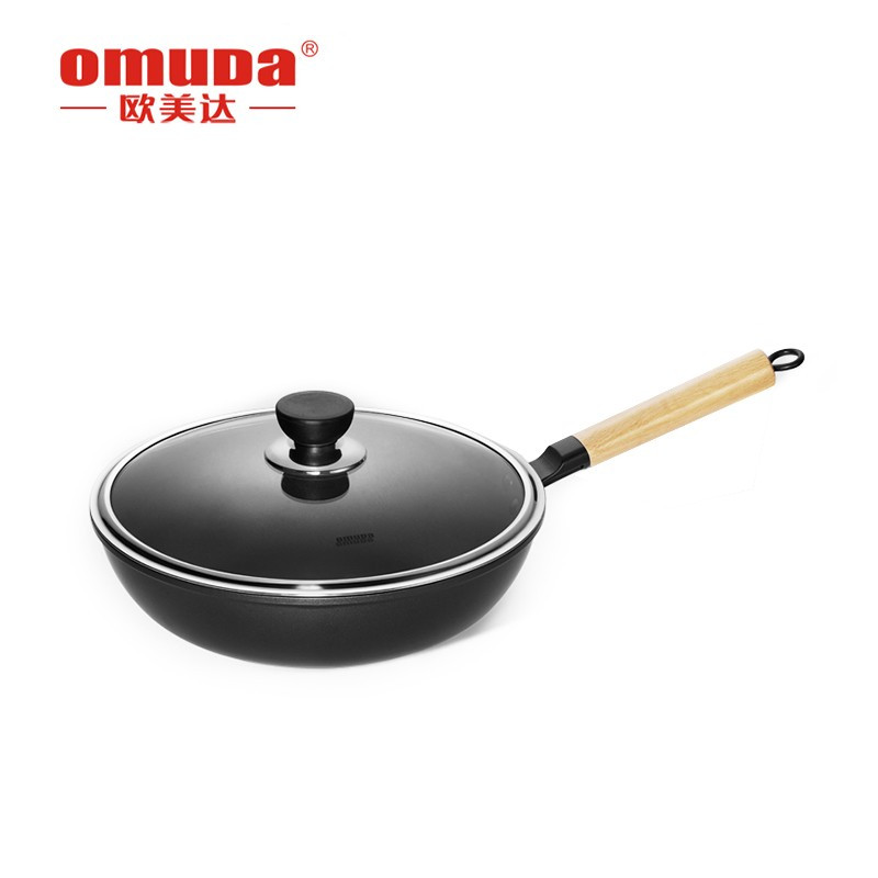 “欧美达(omuDa)欧美达重力铸造不粘炒锅 BJC30-B 黑 (ZC)