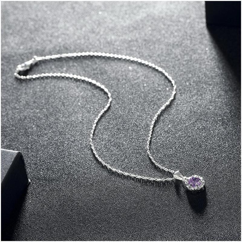 N467 Women Silver Necklace 镀925纯银女项链日韩版锁骨链潮人送女朋友七夕情人节礼物