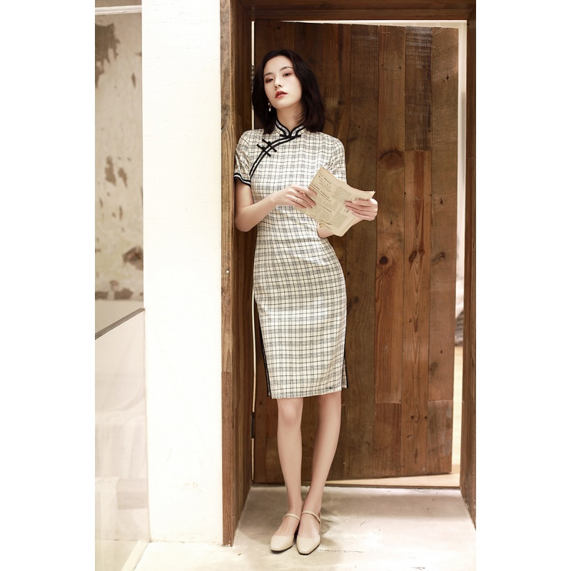 中长款老上海旗袍2019春夏雅显瘦改良版年轻