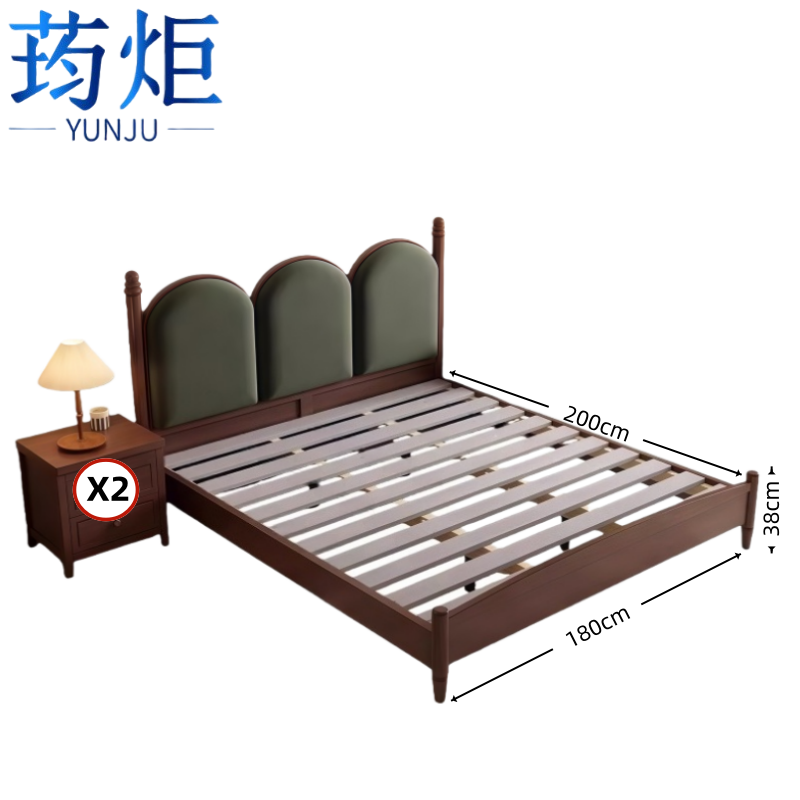 荺炬双人床1.8m床+1柜组高清大图