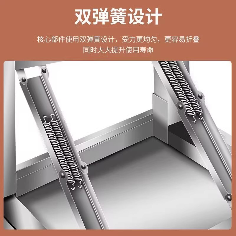 迅迈 80*80*72cm可折叠桌不锈钢折叠桌家用饭桌夜市租房饭店餐桌摆摊桌夜市烧烤淄博烧烤桌