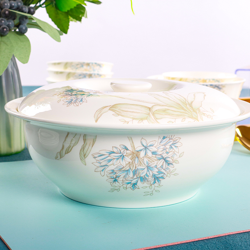 北国风光骨瓷50头餐具静静绽放TS-0050套高清大图