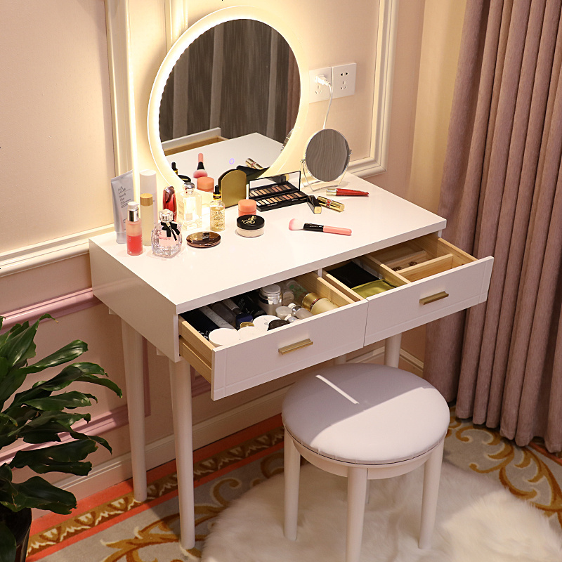 梳妆台卧室轻奢现代简约化妆桌女欧式小户型北欧ins风化妆台