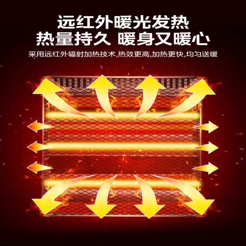 美的(Midea)家用节能静音速热防烫远红外电暖气 NS12-15B高清大图