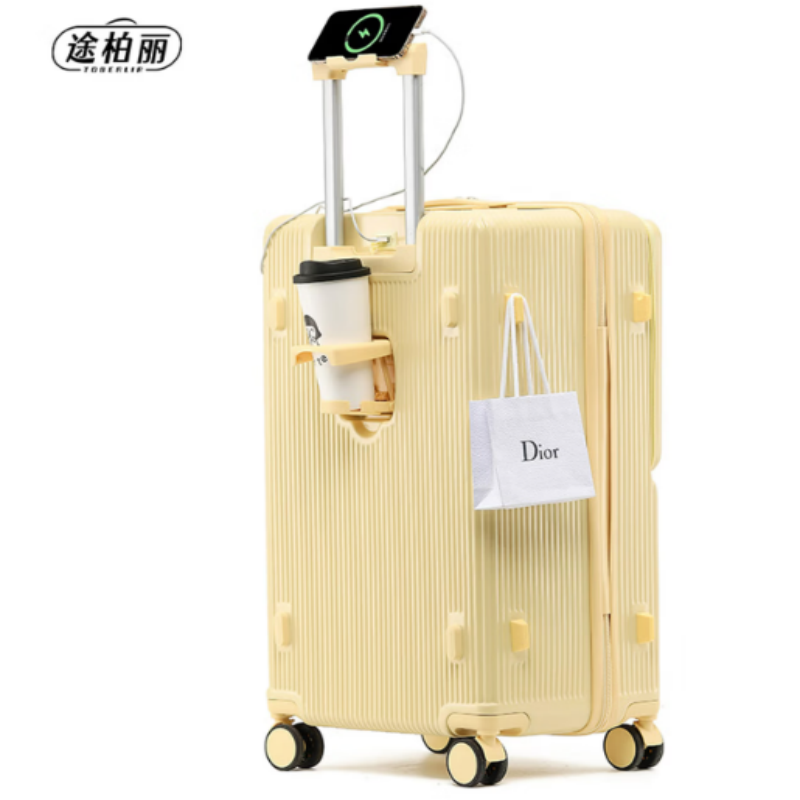 TOBERLIR途柏丽拉杆箱大容量前开盖行李箱男女登机旅行箱T0211高清大图