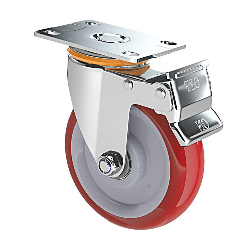 鑫睿辉 聚氨酯刹车轮 3寸 个高清大图