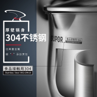 苏泊尔(SUPOR)304不锈钢复合底奶锅小汤锅泡面可立盖电磁炉明火通用 16CM 2人适用 送304钢蒸笼