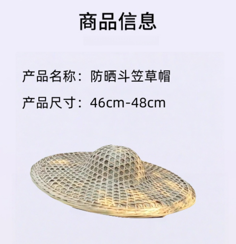 铁洋 防晒斗笠草帽 TY-CM001 顶高清大图