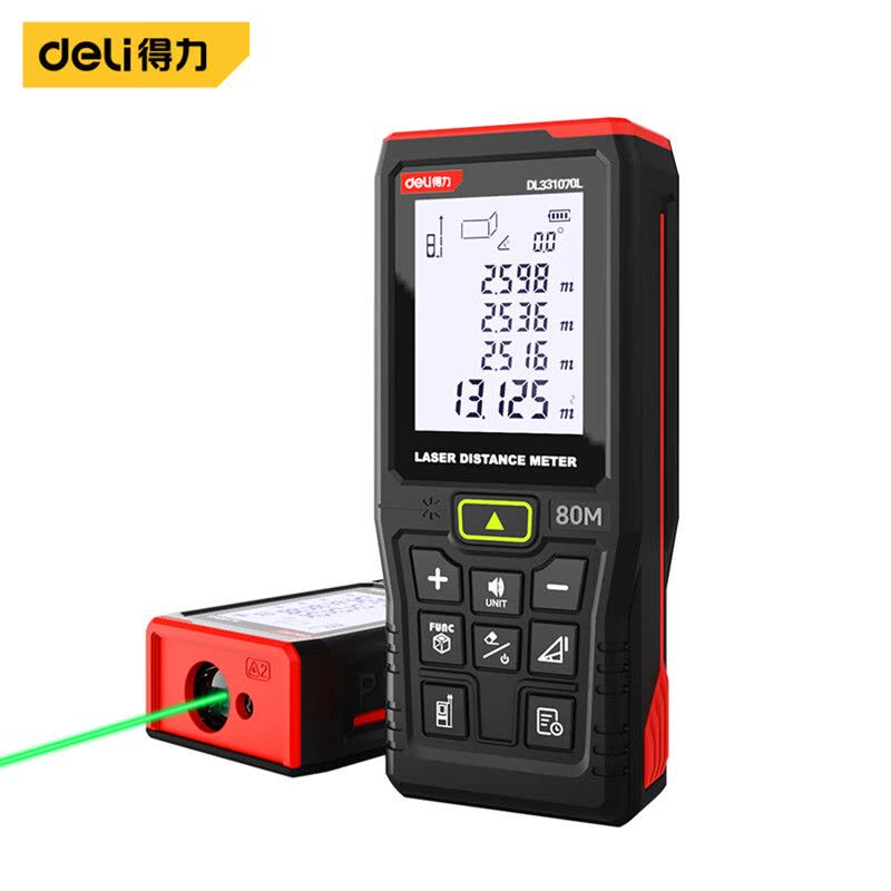 得力(deli)DL331070L激光测距仪80m绿光语音锂电可户外图片