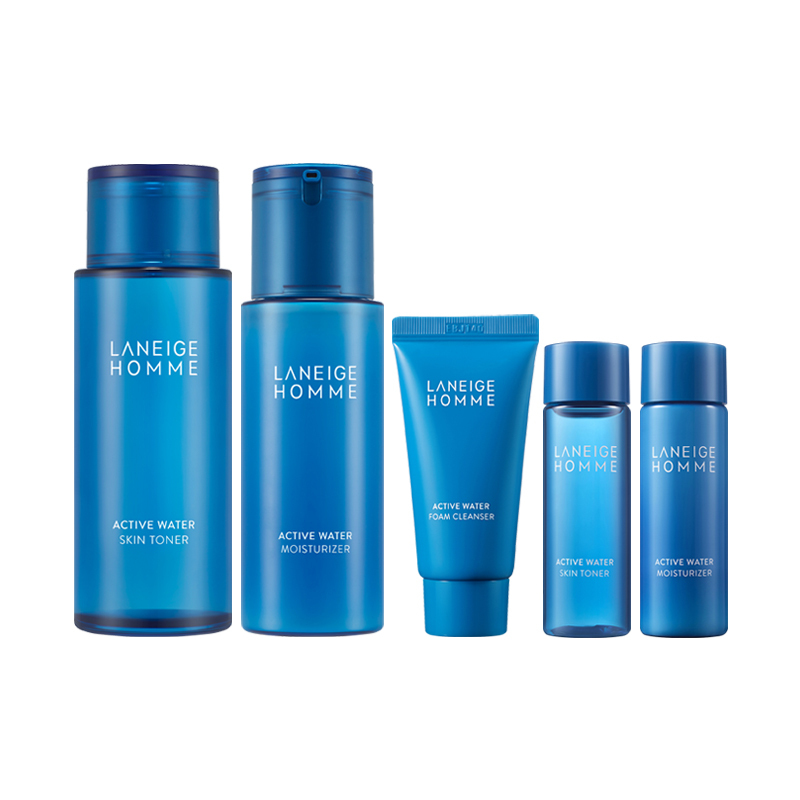 LANEIGE 兰芝 HOMME 男士水分均衡 保湿水乳护肤套装 舒缓皮肤 滋润营养