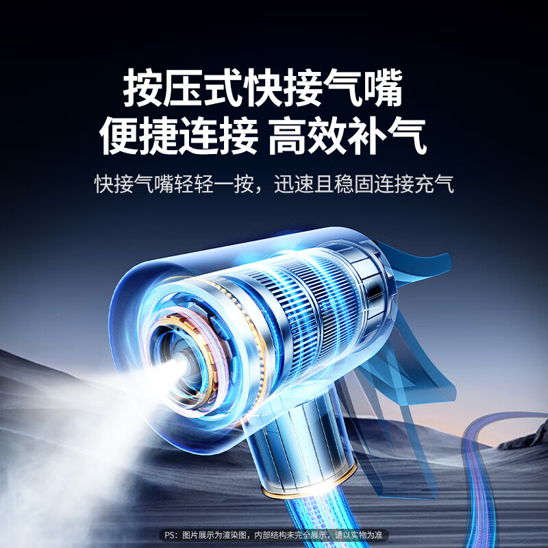 绿联便携式车载充气泵-12V款气管长度:17cm电源线长度:3m ET501/35573 (货期3-6天)高清大图