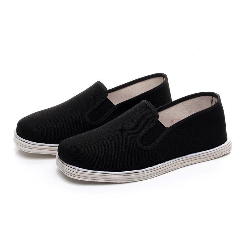 四季黑布鞋纯手工千层底懒人平底鞋男女单鞋春夏季透气老北京男鞋