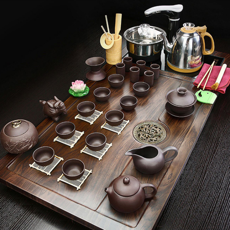 功夫茶具套装家用全自动一体泡茶台烧水壶茶盘烧水壶茶道茶桌茶海