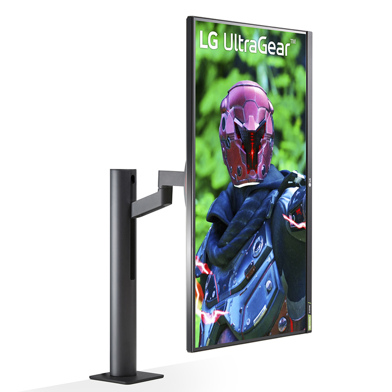 LG 27英寸 NanoIPS 兼G-Sync 144Hz 10.7亿色 Ergo ±280度人体工学旋转支架 设计师 小金刚 办公游戏 2K显示器 27GN880