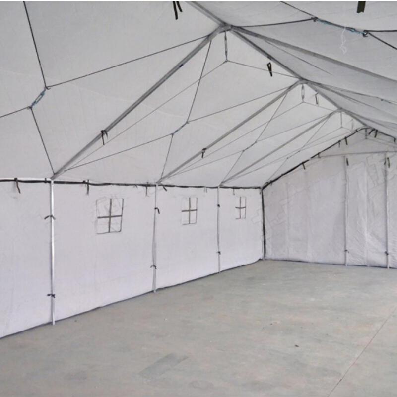 兵行者 大型施工工地军绿帐篷 帆布帐篷夏季降温帐篷工程救灾专用 加厚3层棉冬暖夏凉 棉帐篷5×4米 住8人