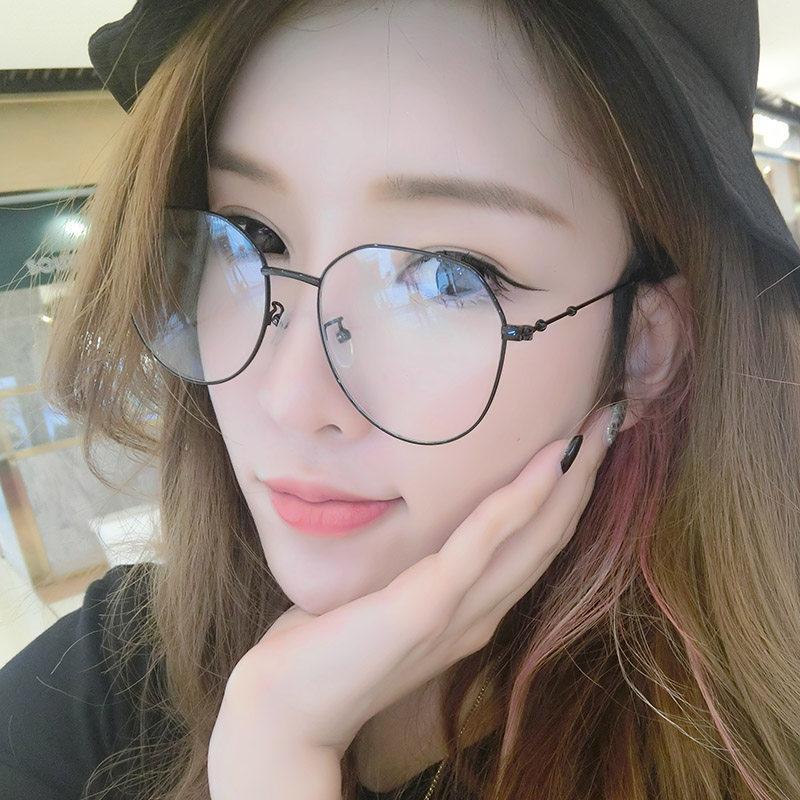 红眼镜框女韩版潮素颜大框近视男圆脸复古ins原宿风ulzzang同款