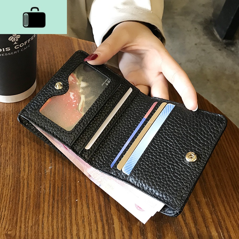 皮小巧折叠式钱包女短款超薄迷你零钱包韩版2020新款时尚皮夹潮NEW LAKE高清大图