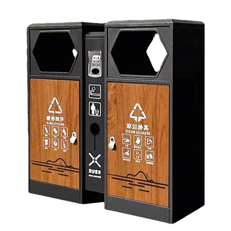 卫未来 公园垃圾箱 88*33*90cm 个高清大图