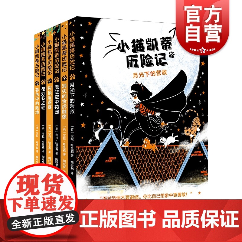 小猫凯蒂历险记6册 月光下的营救魔法空中花园花灯节之谜消失的金虎雕像暮色中的险境上海译文出版社儿童文学冒险成长励志童书小