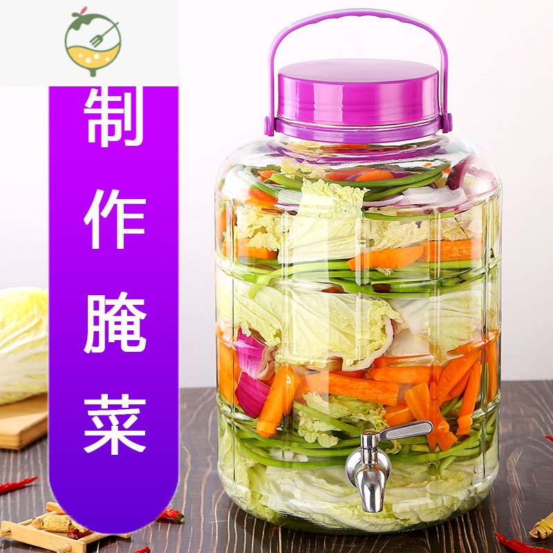 yicheng泡酒瓶玻璃瓶子带龙头家用泡菜缸泡酒瓶
