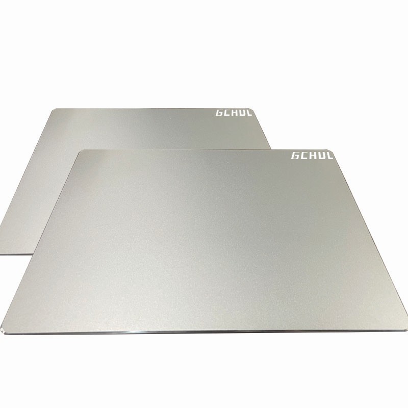 杰储(GCHUL) D150 加大款铝合金双面 鼠标垫 (计价单位:个) 银色高清大图