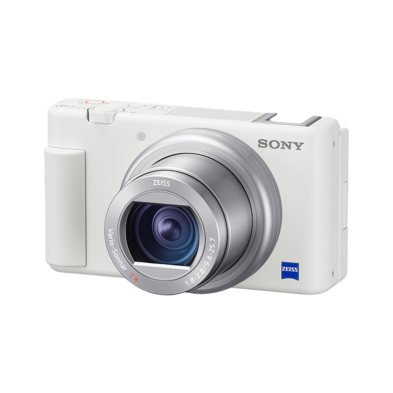 索尼(Sony)ZV-1 入门数码相机 美肤高颜值 小巧大变焦 24-70mm F1.8-2.8大光圈蔡司镜头 Vlog相机 白色高清大图