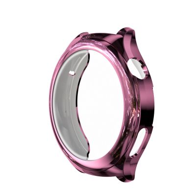适用华为watch4pro保护壳watch5智能运动手表壳膜一体全包屏幕高清电镀软壳watchGT4保护套防摔刮3264 【粉色】防摔耐磨★裸机手感 适用：华为watch5【46mm】