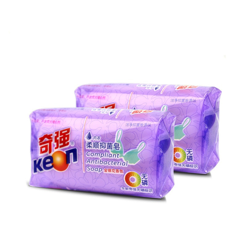奇强 洗衣皂/透明皂 内衣柔顺抑菌皂 100克*2块 洗内裤专用肥皂