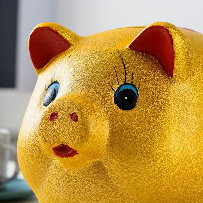 金猪存钱罐只进不出网红有趣的大容量儿童储蓄箱成人陶瓷简约可爱 三维工匠 金猪4寸(约11厘米)储蓄罐高清大图