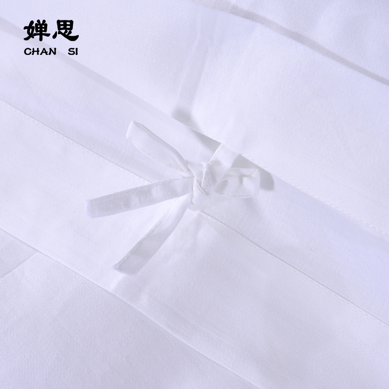 婵思60*80S喷气全棉贡缎纯白被套高清大图