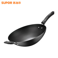 苏泊尔(SUPOR)大铁锅炒锅家用老式无涂层圆底炒菜锅燃气灶用不生锈精铁 FC34T24 34cm无盖