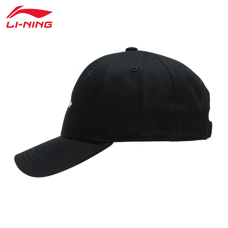 李宁(LI-NING) 男女同款 棒球帽 AMYU263-1 黑色