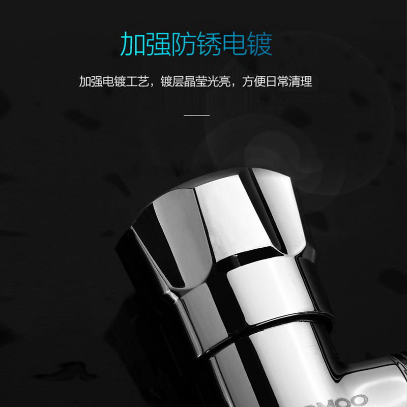 九牧(JOMOO)角阀精铜厨卫五金配件冷热水三角阀卫浴止水阀八字阀74056/44056高清大图
