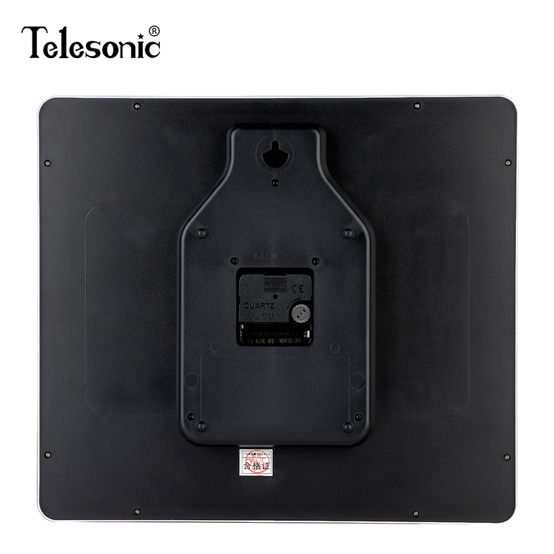 天王星(Telesonic)客厅现代简约创意挂钟家用钟表时尚大气方形卧室石英钟会议室时钟挂墙钟