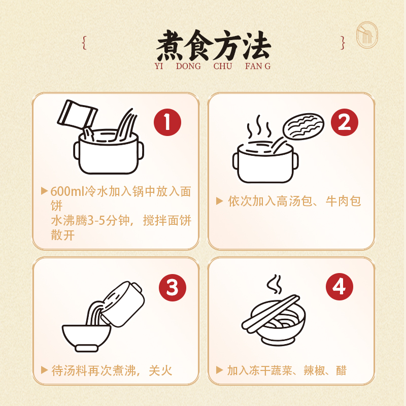5犟牛小捞兰州牛肉拉面*3盒煮泡面方便速食 (酸菜*2+辣子*1)高清大图