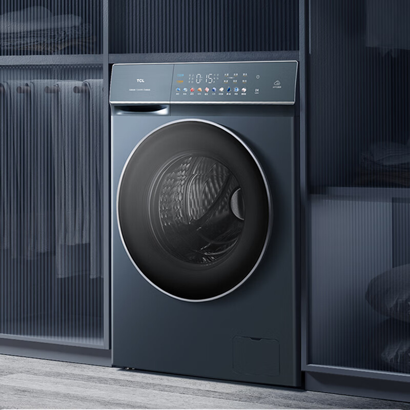 tcl 10kg直驱t7变频滚筒洗衣机超薄彩屏智能投放 香薰护理 低音降噪