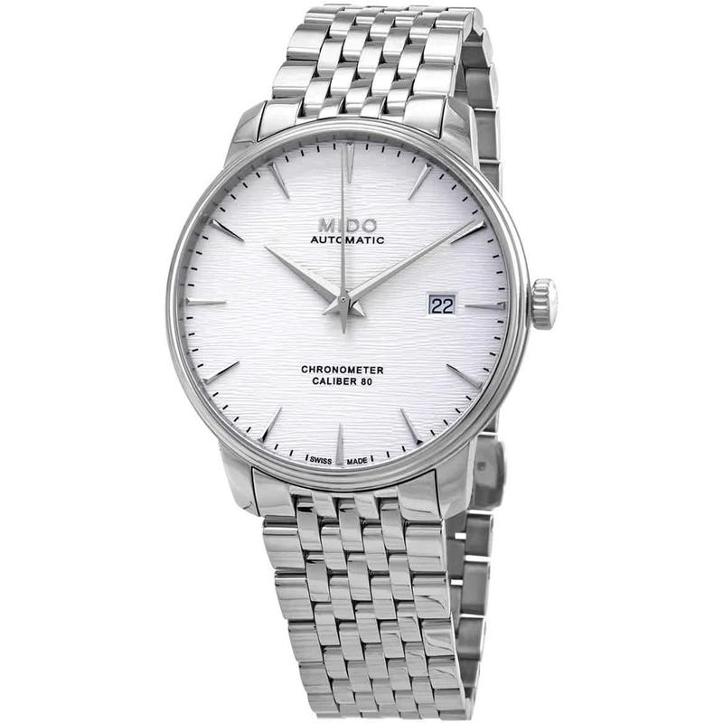 Mido瑞士男表贝伦赛丽系列 天文台认证 商务简约白盘钢带自动腕表40mm高清大图