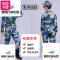 儿童迷彩服套装男童消防特种兵演出服幼儿中小学军训服男女孩军装_201 100cm_ 丛林迷彩长袖