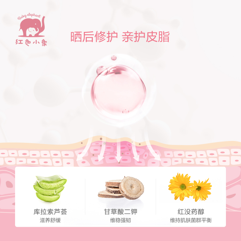 红色小象儿童运动清凉喷雾95ml夏季运动成人儿童液体爽身粉爽肤水