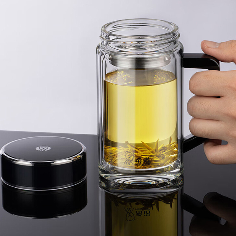 希诺玻璃杯450ml户外便携密封防漏XN-6723高清大图