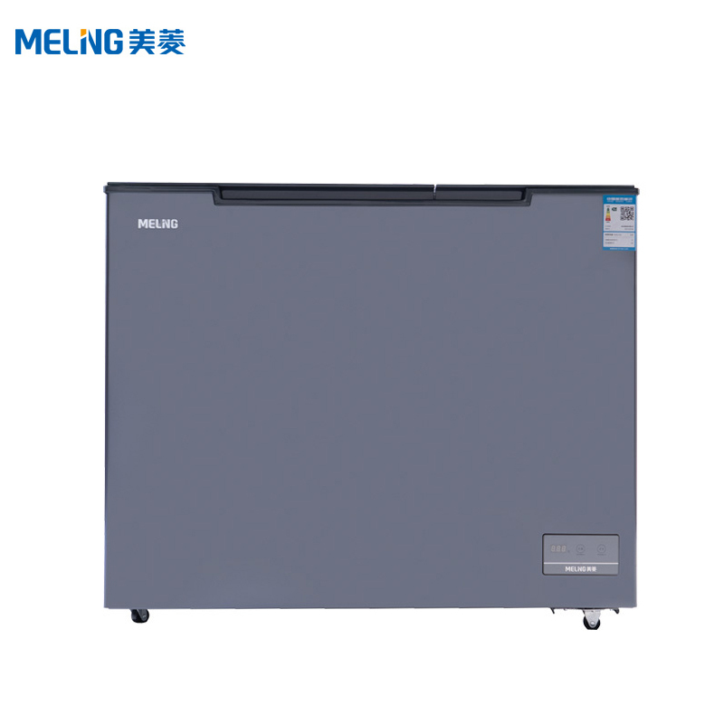 美菱(MELING)BCD-212DTEB 212升电控玻璃冷藏冷冻顶开门冰柜