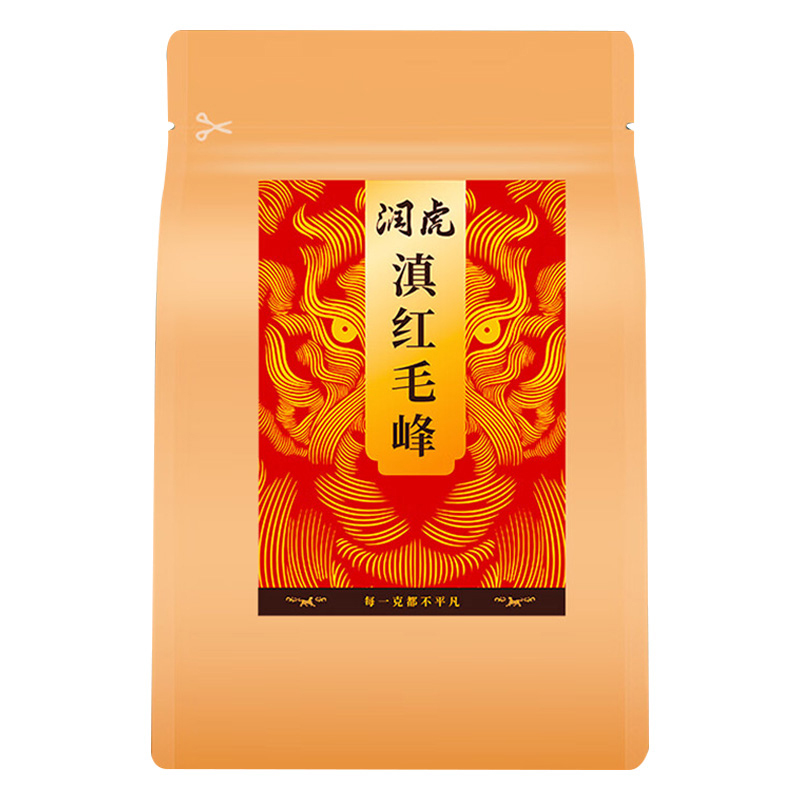 润虎红茶工夫红茶滇红毛峰蜜香袋装散茶500g