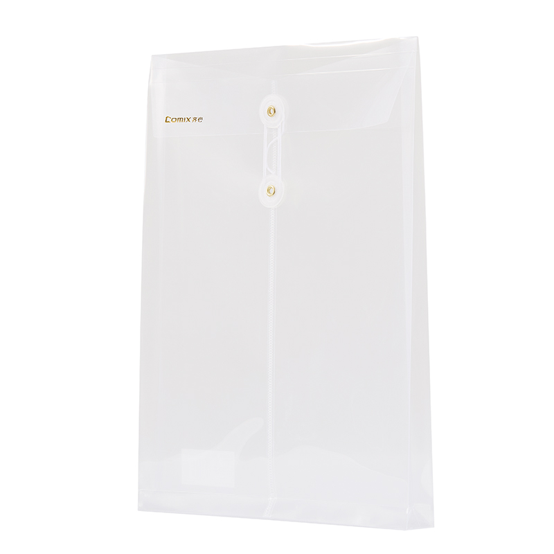 齐心 ZA0011 办公透明档案袋 A4 绳扣式 白 10个装高清大图