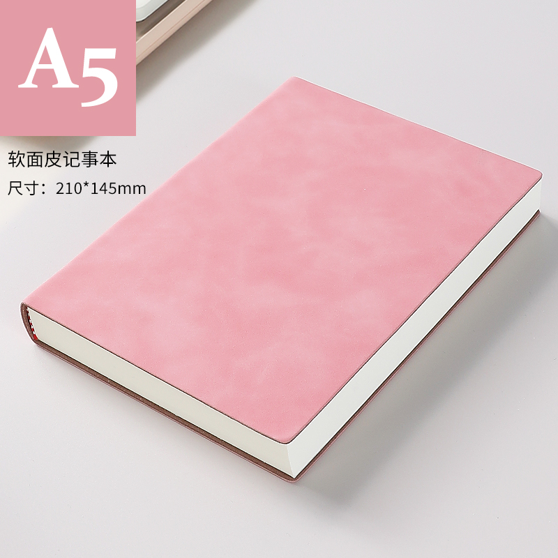 [补贴10%]笔记本子加厚带扣皮质记事本商务人士简约大学生a5会议记录本文艺精致复古日记本办公用超厚工作厚本子皮面高清大图