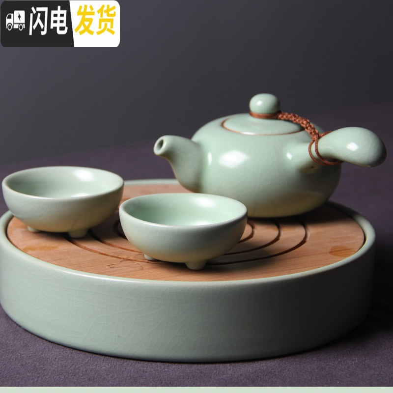 三维工匠侧把陶瓷功夫茶具开片汝瓷单壶大手抓壶手抓壶
