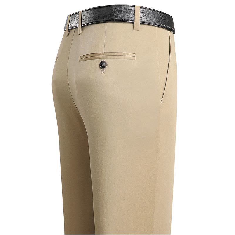 恒源祥秋冬款男士休闲裤直筒宽松弹力商务西裤加绒中年爸爸长裤子图片