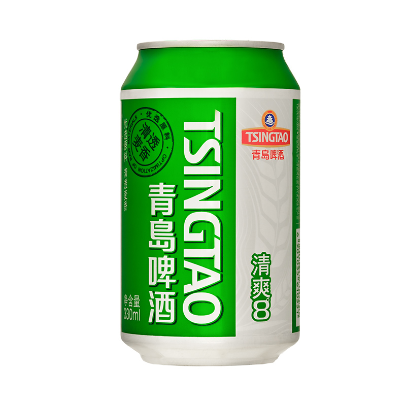 青岛啤酒(TSINGTAO)清爽8度330*24罐啤