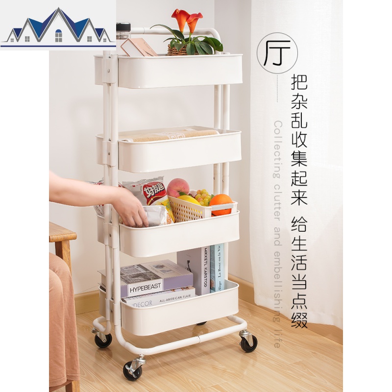 厨房置物架落地多层蔬菜架用品菜篮子储物小推车收纳家用大全 三维工匠高清大图