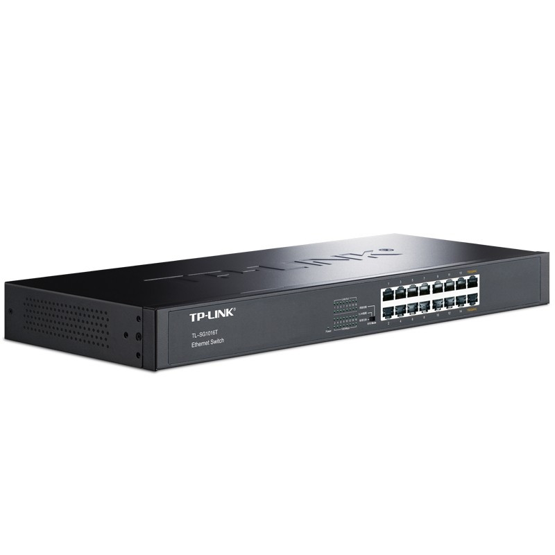 TP-LINK普联16口24口48口全千兆企业级以太网交换机tp交换器 TL-SG1016T 16口千兆机架式 网络交换