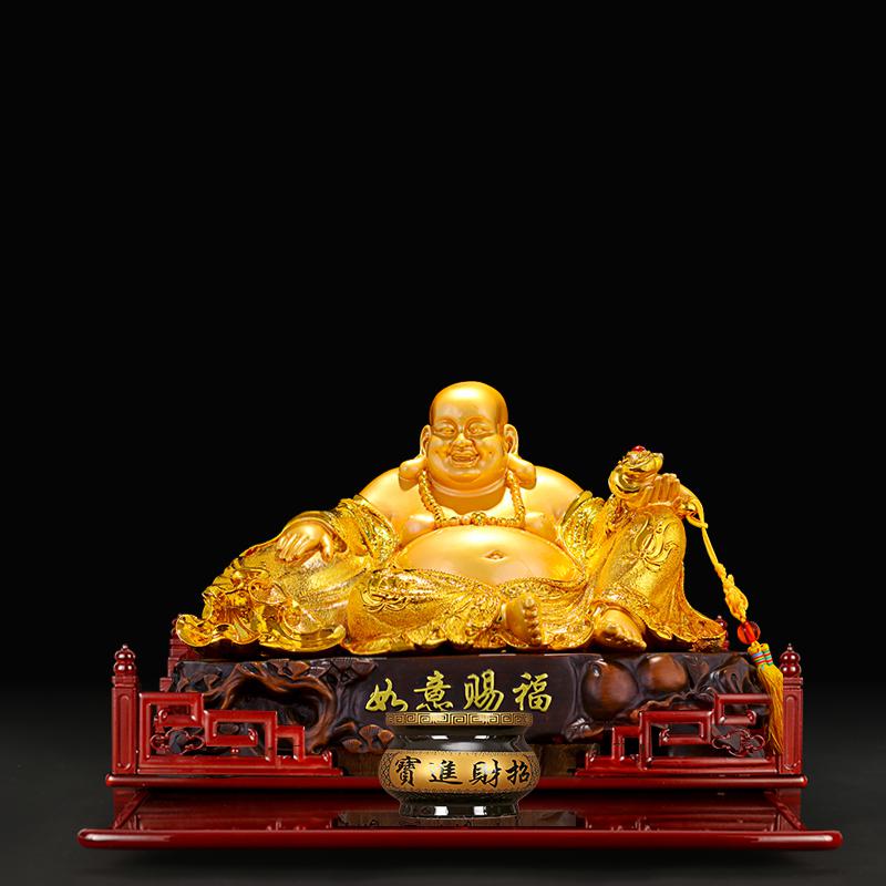 美帮汇弥勒佛摆件大肚布袋笑佛像摆设客厅供奉佛像佛教用品高清大图